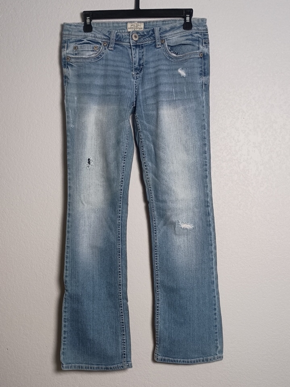 Vintage Y2K Aeropostale Chelsea Bootxut Jeans Light Wash Women 7/8 Reh Low Rise
